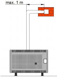 Напольный газовый конвектор с выводом газов в дымоход